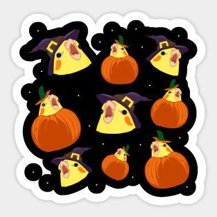 halloween cockatiel pattern Sticker